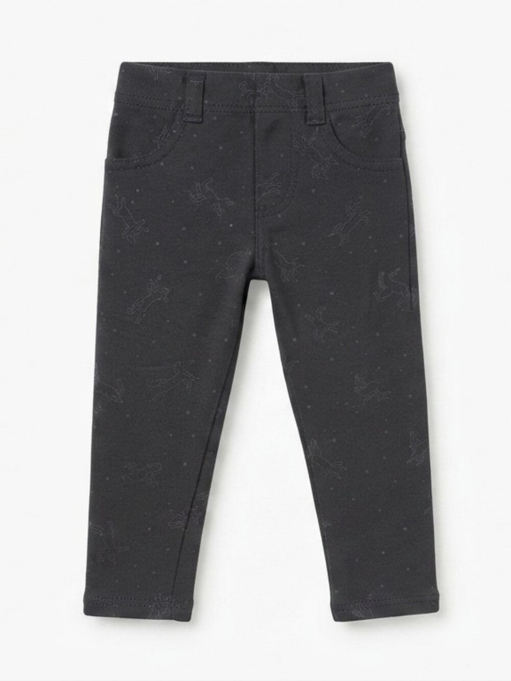 🦦5/$10🦦365 Kids from Garanimals Toddler Girls Black Unicorn Print Pants Size 4